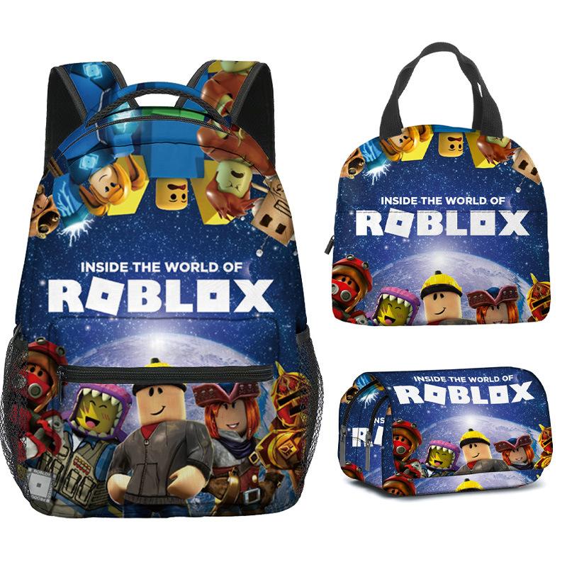 Zaino Tempo Libero Bambini Mondo Virtuale Zaino Scolastico Studente Borsa Pranzo Scatola Termica Astuccio