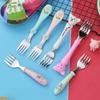 Baby Spoon Fork Gadgets Children Utensil Creative Cartoon Set 304 Stainless Steel Toddler Dinnerware Infant Feeding Portable