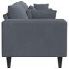 Dark Grey Sofa 250 X 77 X 76 Cm Velvet