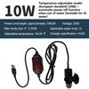 Mini Aquarium Heating Rod Fish Tank Aquarium Heater Submersible Thermostat Heater 18-34°C Adjustable Temperature USB Charging+
