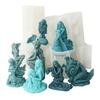 Silicone Mold Large Oceanid Mermaid Candle Resin Mould DIY Shell Conch Soap Resin Plaster Making tool