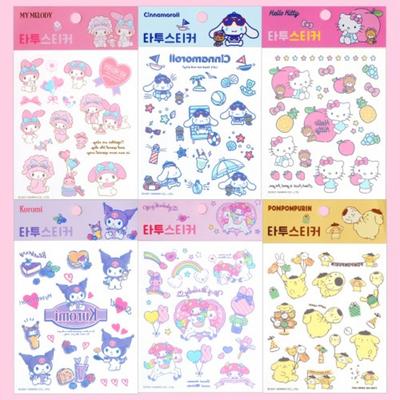 Sanrio Charakter Kinder Tattoo Aufkleber Maske Dekoration Maske Aufkleber 6 Arten, 1 Stück