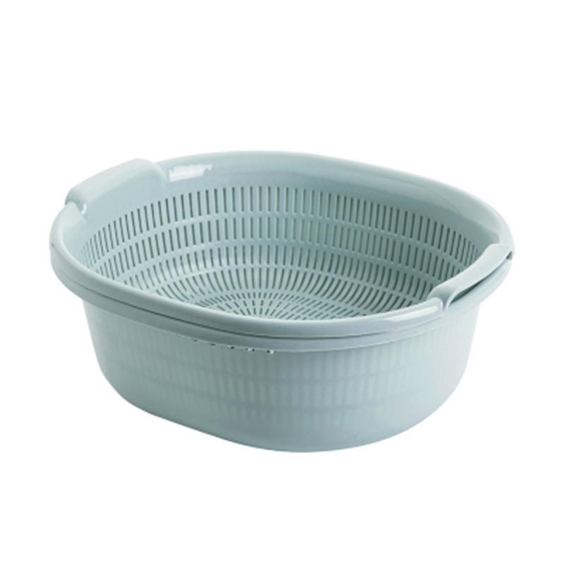 Multifunctional Double-Layer Drain Basket for Washing Fruits, Vegetables, and Rice