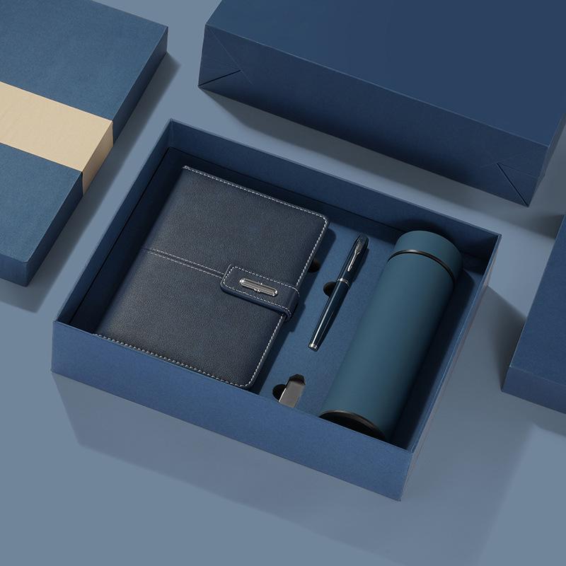 Custom Business Gift Set: Notebook & Thermos Cup for Office Use