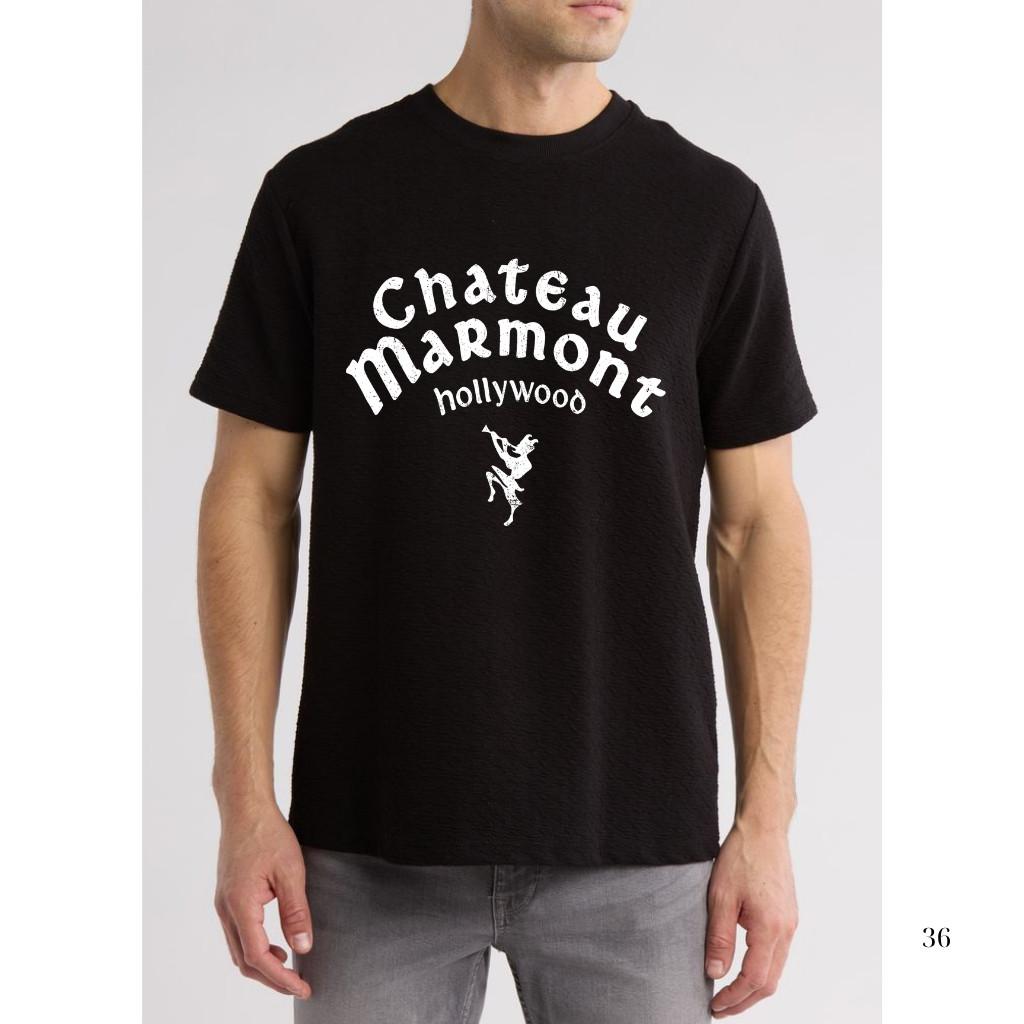 Vintage 90s Chateau Marmont Hollywood T-Shirt Black Retro Graphic Tee S-5XL S разноцветный