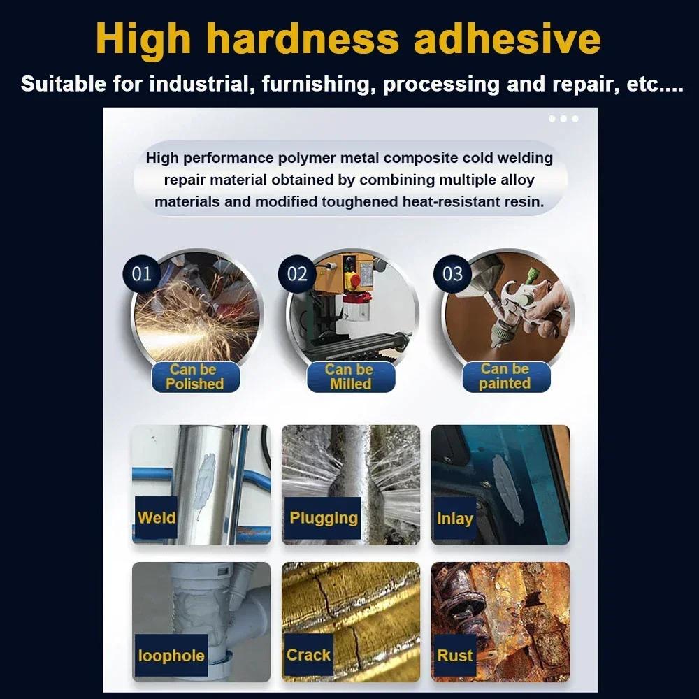 1/2 Set Super Strong Glue Sticks All Metal Repair Glue Waterproof Waterproof Sealant Cold Welding Heat Resistant Epoxy Resin