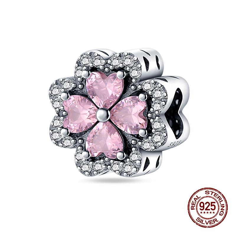 Charms Copper Fit Charms 3Mm Original Bracelet Four Leaf Clover Womens Tree Of Life Beads Diy Fine Jewelry Gift