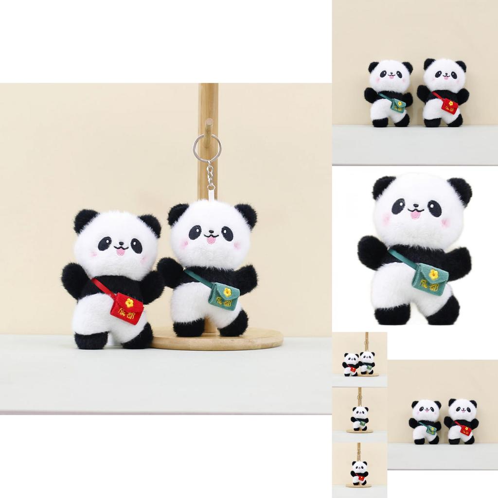 Soft And Cuddly Chengdu Panda Plush Doll Keychain Colorful Keyring For Kids And Adults