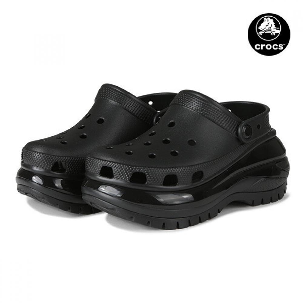 Crocs Mega Crush Clog Plateau Schwarz 207988 001