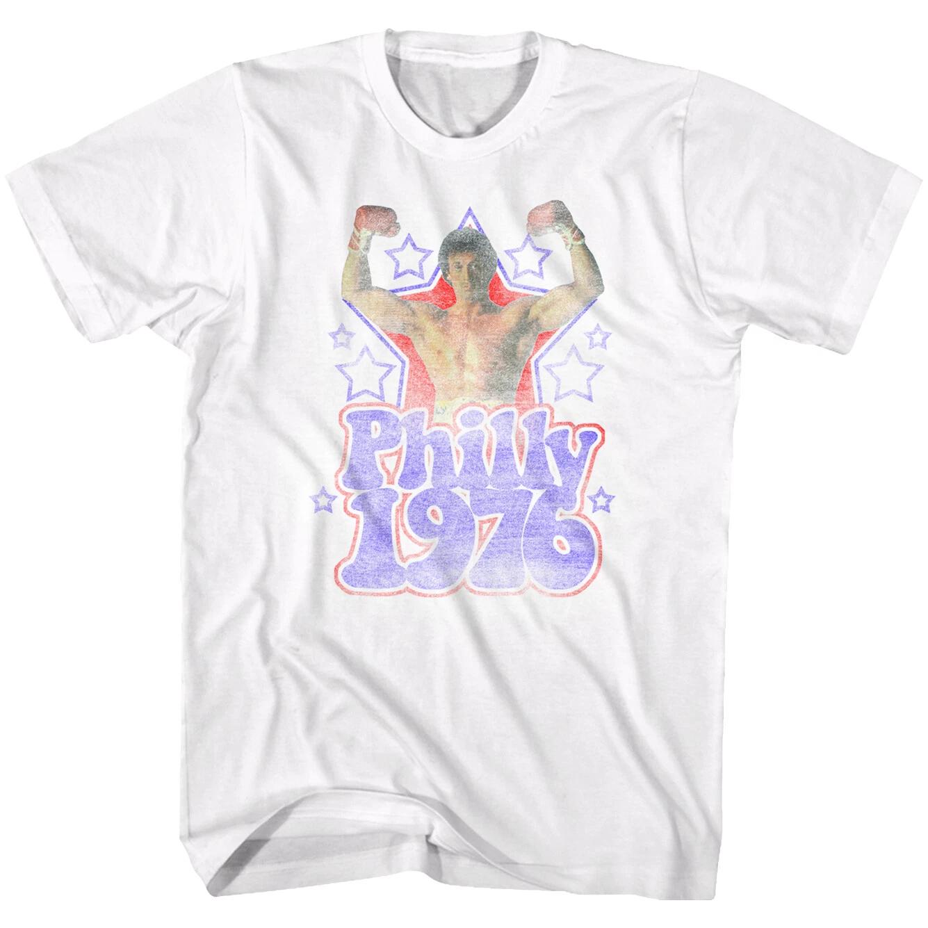 Rocky Movie Rocky Photo Stars Philly 1976 Sylvester Stallone Men s T Shirt L