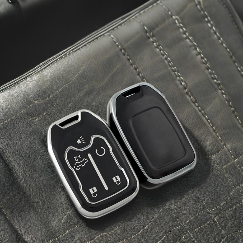 Remote Shell Fob Holder TPU Key Cover Case 2015 for GMC Sierra Terrain Acadia Chevrolet Tahoe Car Key Accessories Keychain