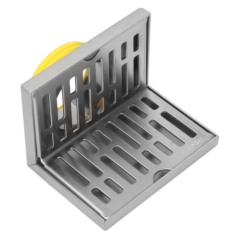 L-Shaped Structure Wall Drain Fits 2.95 Inch Pipe Corner Floor Drain Modern Floor Drain Balcony