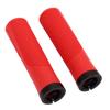 2 PCS Bike Rubber Handlebar Grips Anti Slip Handlebar Cover Shockproof Mountain Bike Handles Red