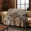 Ancient Creatures Dinosaur Ammonite Fossil Art Flannel Blanket,Cozy Soft Throw Blanket for Home Bedroom Bed Sofa Cover Gift Kid