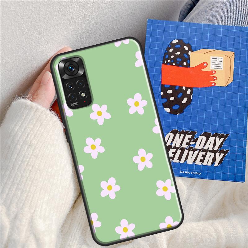 Green Aesthetic Case For Redmi Note 11 Pro Cover For Redmi Note 10 Pro 8 9 10S 11S 9A 9C K50 K40 Gaming