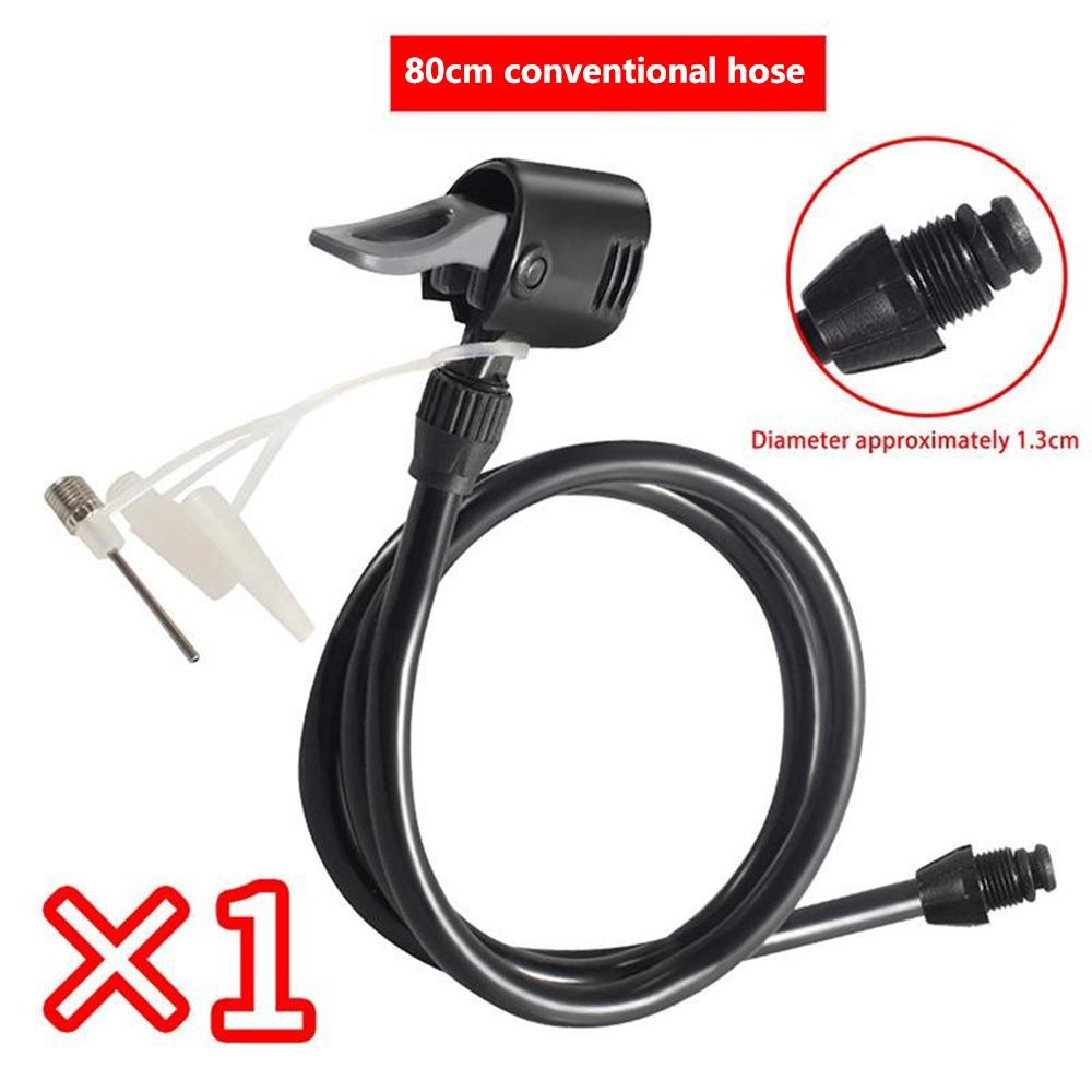 80/120CM Tire Inflator Nozzles Universal Air Pump Connector Air Pump Hose  Bike Pump Accessories Black 80cm - A