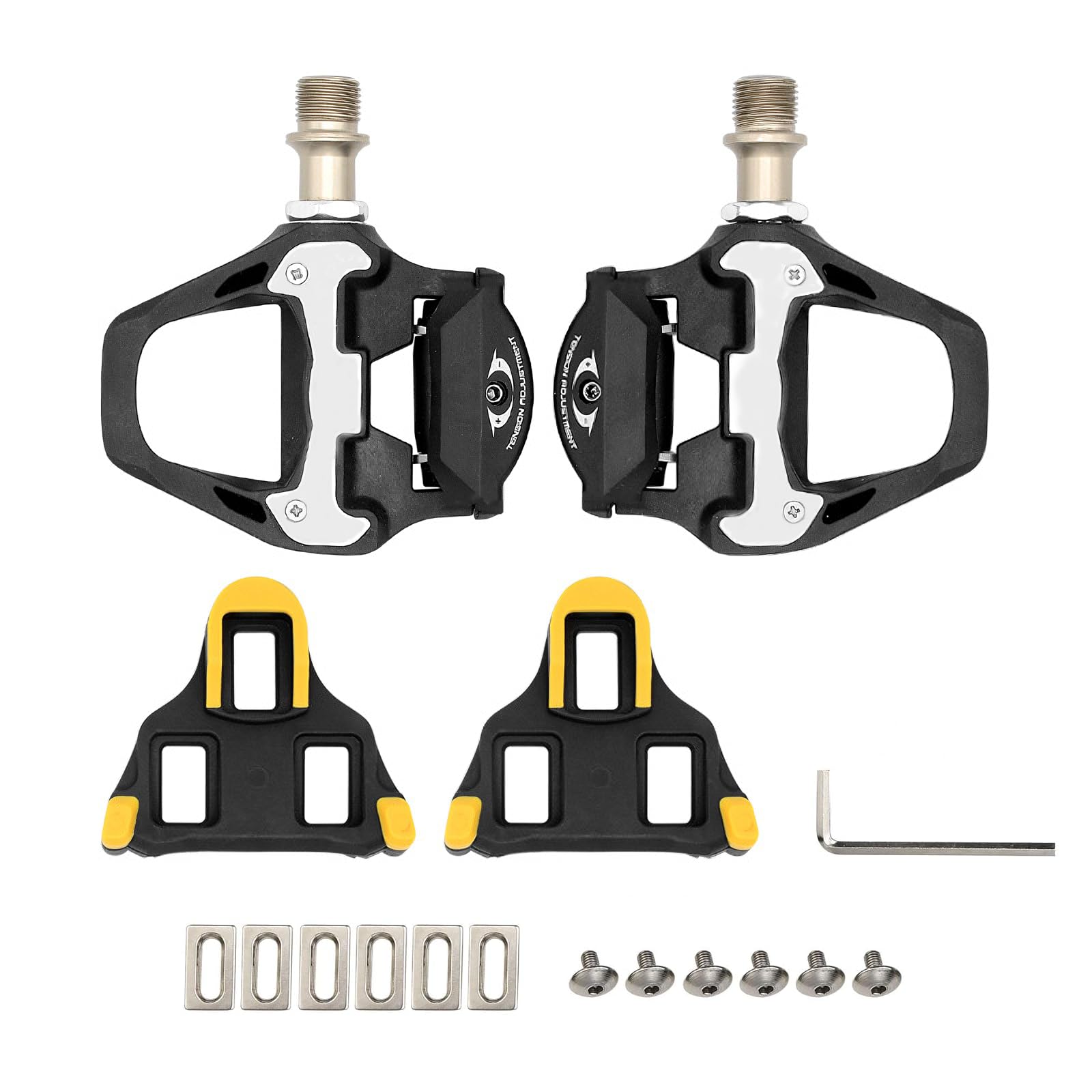 

Легкий дорожный велосипедный педальный и шиповый комплект, совместимый с системами Shimano SPD-SL.