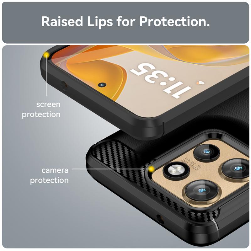 Funda For Motorola Edge 60 Neo Case Anti-knock Silicone Carbon Fiber Cover Moto Edge 60 50 Neo Case For Moto Edge 60 Neo Case