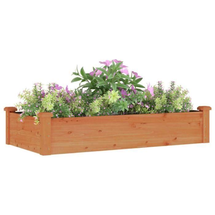 VidaXL Raised Garden Bed Liner 120x60x25 Cm Solid Fir Wood 364290