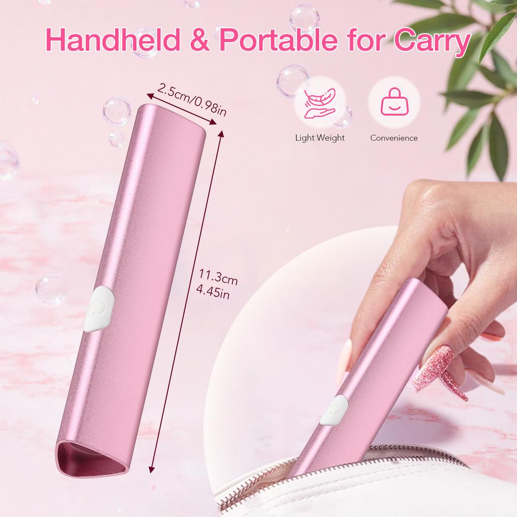 DianaBeauty UV Led Nail Dryer Portable UV Lamp for Nail Rechargeable Manicure Lamp with Aluminum Alloy Holder Nail Salon Tools
