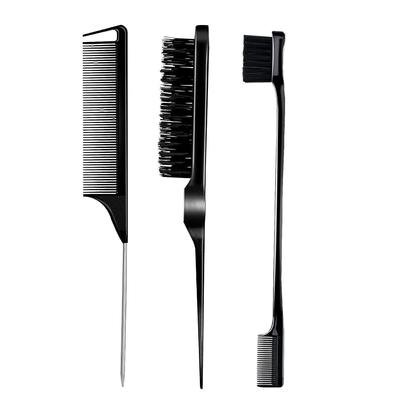 3Pcs Double Sided Hair Edge Brush Set Hair Styling Comb Control Brush Accessories Hairline Brush Comb Styling Partition Comb