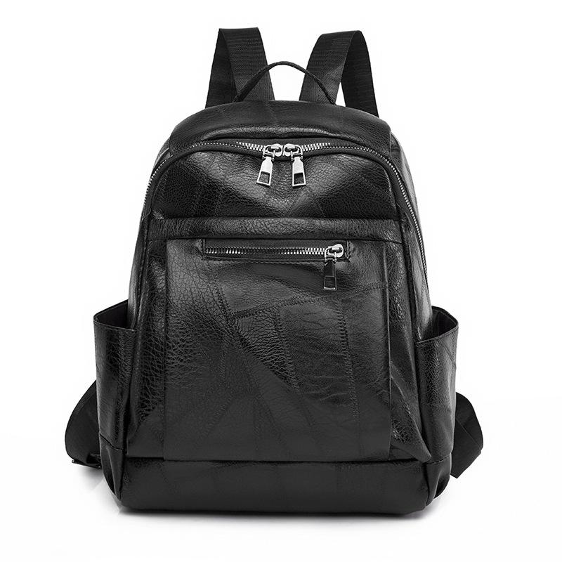 Travel Backpack for Women Large Capacity Retro Women's Soft Leather Backpack
