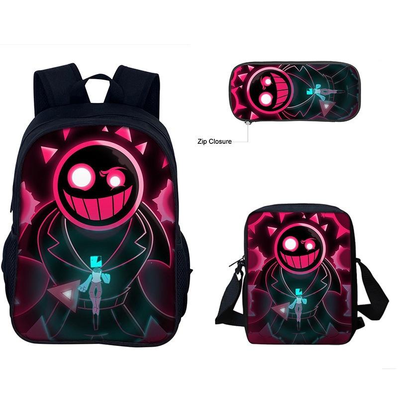 Just Shapes&Beats Kids Backpack Set 3-Piece for School Students Lightweight Ergonomic Large Capacity Fun Pattern