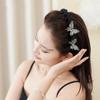 Korean Luxury Rhinestone Butterfly Headband for Women: 2025 Small Face Design with Tooth Comb Hair Clip