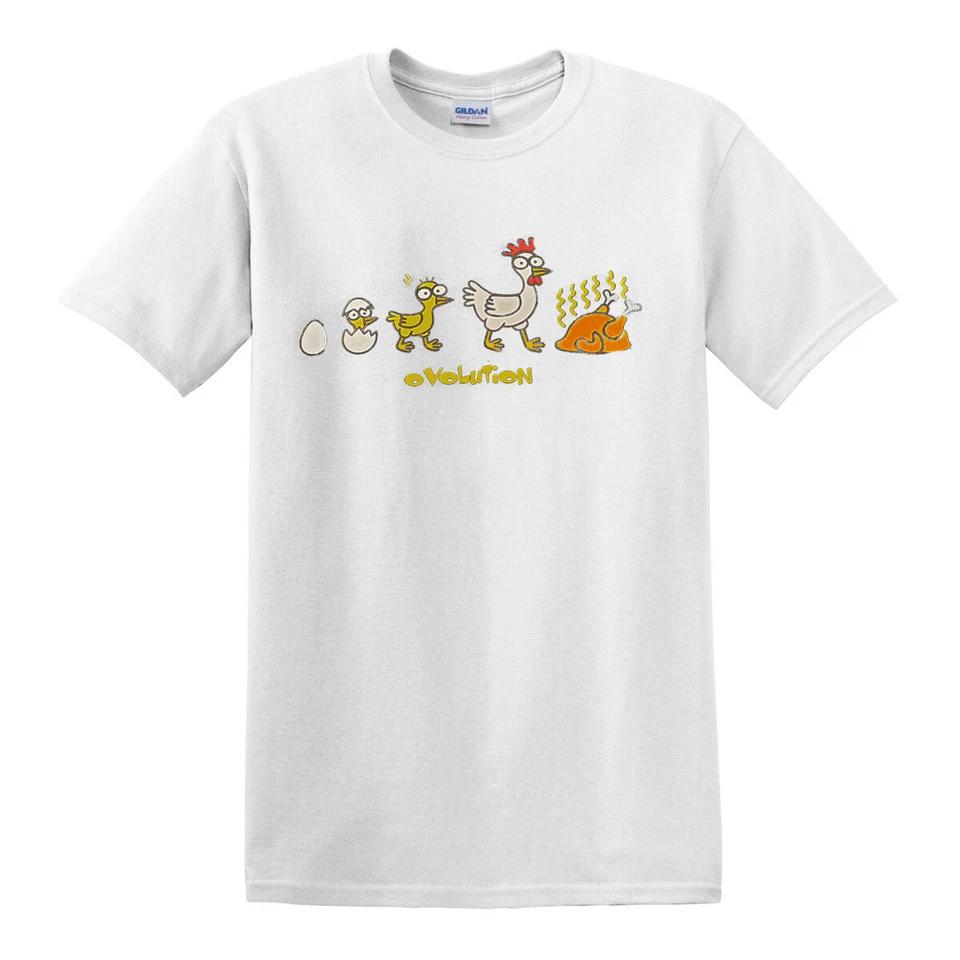 OVOLUTION FUNNY T-SHIRT Chicken Chick Evolution Joke Party Fun Gift T-shirt Top 1 XL