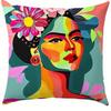 Decorazioni per la Casa Colorate Viso di Donna Modello Artistico Federe per Cuscini Copricuscino Modello Adatto per Divano Camera da Letto Auto