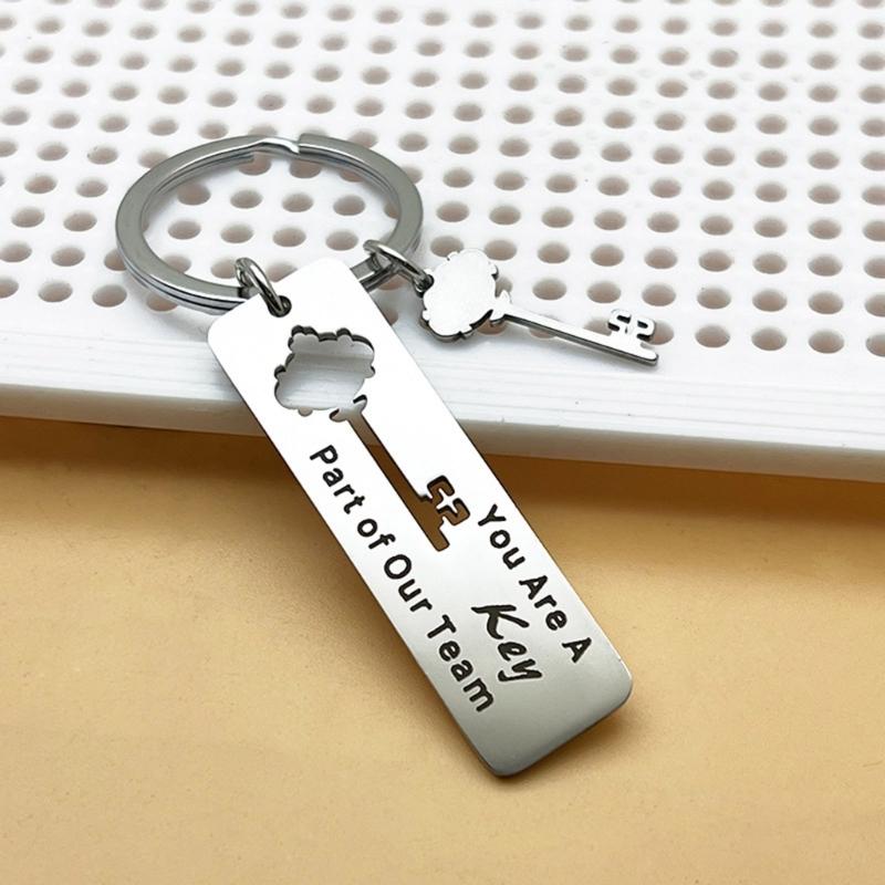 Stylové přívěsky na klíče s motivem zaměstnance, přívěsek na klíče z nerezové oceli, kroužky na klíče od auta, šperky, dárek pro ženy a dívky.