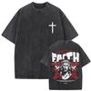 Awesome Christian Jesus Bible Verse Vintage Washed Tshirts Men Women Casual Cotton Oversized T Shirts Hip Hop Retro Streetwear