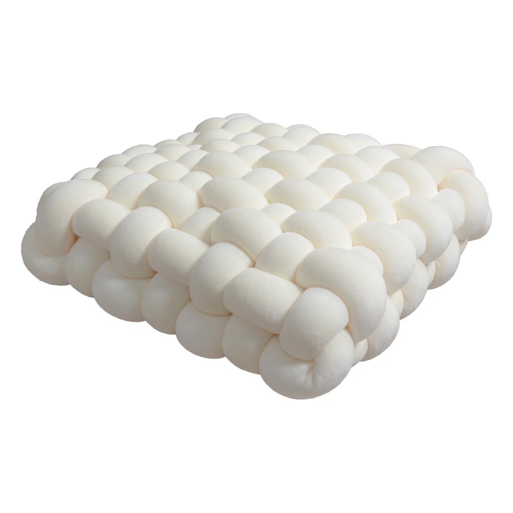 Living Room Cushion Square Hand Woven Plush Household Solid Color Bedroom Pillow Nordic Style Sofa Decoration Bay Window Cushion