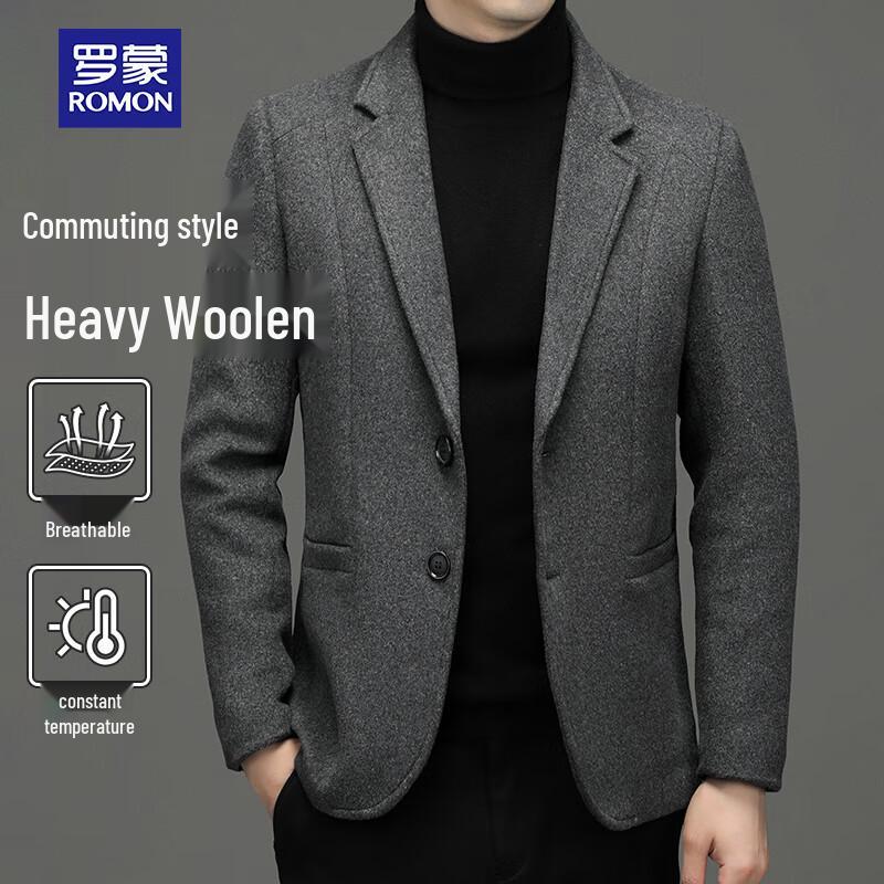 ROMON Men s Slim Fit Wool Blend Suit Jacket 3XL