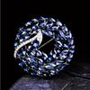 European and American Style Multi-Colored Floral Wreath Brooches, Fashionable Rhinestone Pins, Versatile and Elegant Suit Accessories