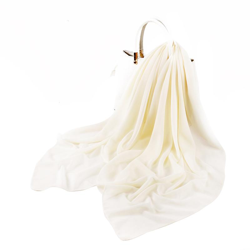 Muslim Chiffon Hijab Scarf for Women Big Solid Color Head Wrap for Women Hijabs Scarves Ladies Muslim Veil Jersey Hijabs Turban