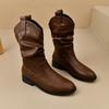 Fashion 2025 Women's Heeled Ankle Boots Fashion Leather Classical Shoes Designer Snow Winter Elegant Short Boots New Trends Zapatillas