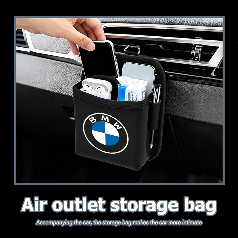 For BMW 5 E39 Car Air Vent Storage Pocket Phone Holder Coin Key Card Organizer For BMW M F10 F20 F30 F40 F15 F25 F26 F31 F49 E62 E83 E84