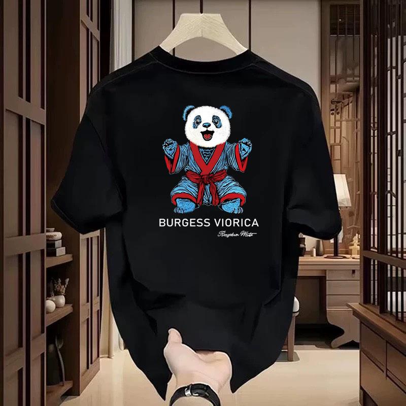 

Мужская футболка оверсайз на весну-лето 2025 года в стиле Гонконга, универсальный простой топ, парный наряд, удобная футболка 5XL чёрный