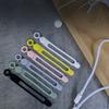 Cute Reusable Silicone Cable Ties, Elastic Wire Bundling Straps, Portable Travel Cord Organizer for Charging & Earphone Cables