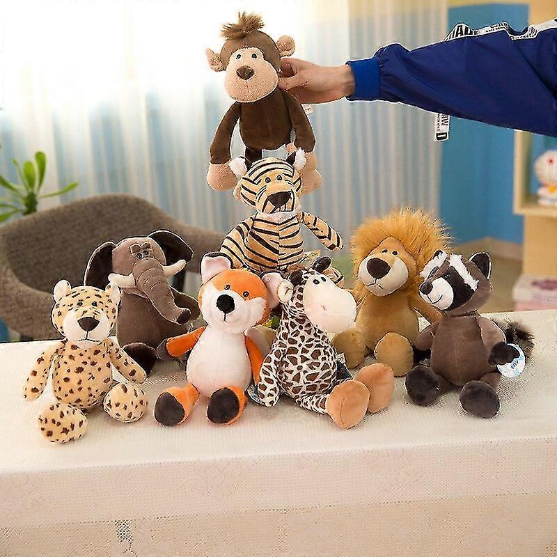 25cm Plush Stuffed Animal Doll Jungle Forest Animal Toy Soft Cotton Elephant