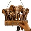 Wooden Key Holder Wall Mount Cute Elephant Towel Hooks Key Holder Organizer Space-Saving Key Pendant Hook For Towel Coat Jacket