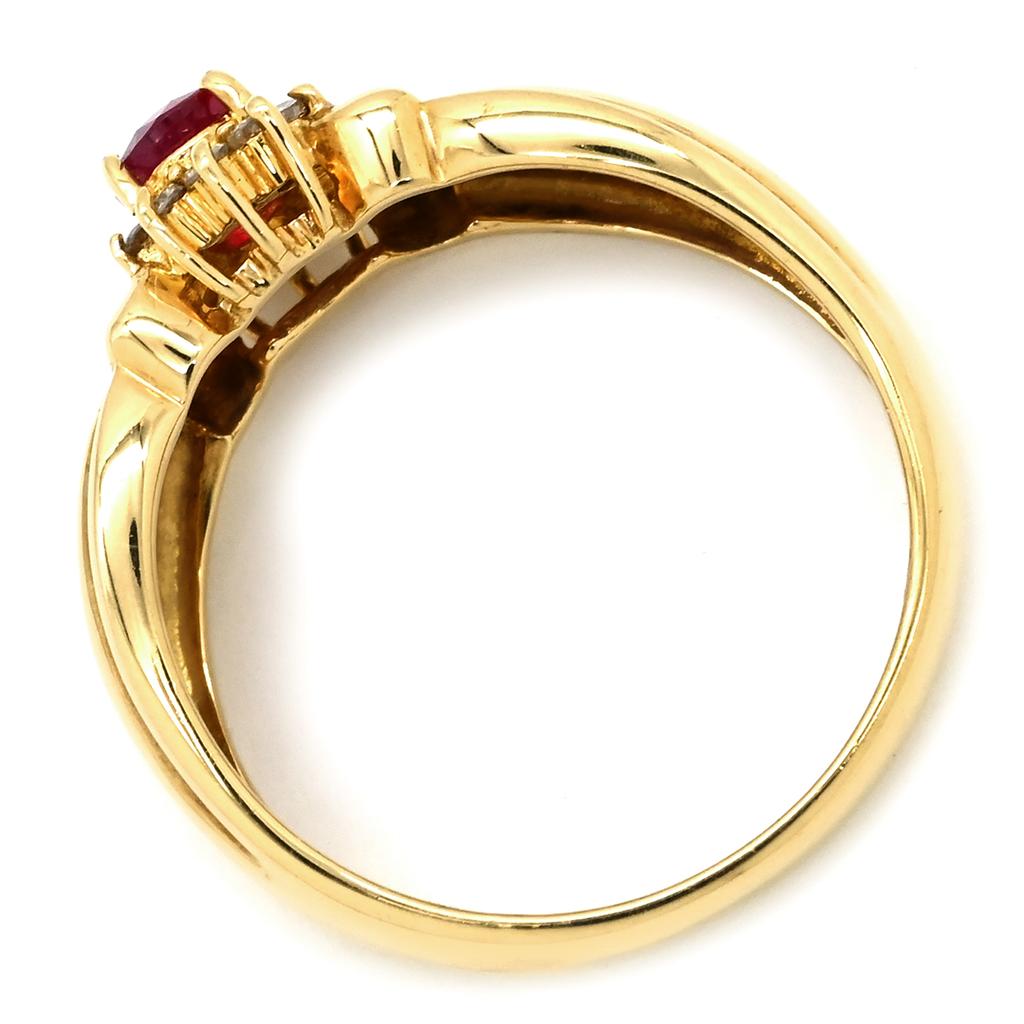 SEIKO - ruby diamond design ringRing ring 18K Yellow Gold/Ruby #11.5(JP Size) Array