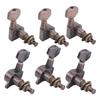 6Pcs Guitar Locking Tuners Tuning Pegs for Full Enclosed Electric Guitars AccessoriesAntique Copper