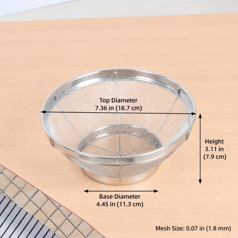 Stainless Steel Rice Strainer Versatile Use Fine Mesh Strainer Food Colander  Kitchen Supplies