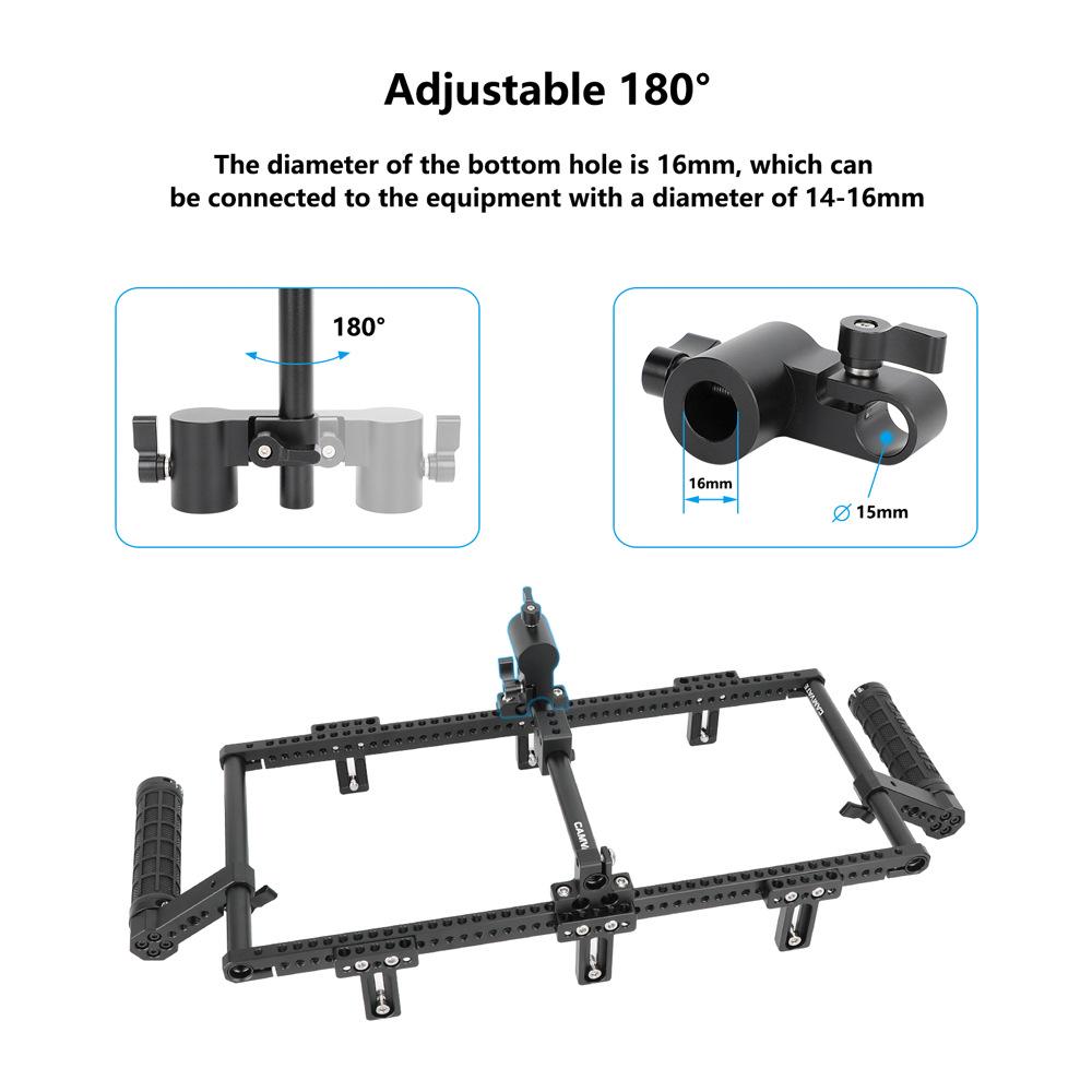 HDRIG Vertical Camera Mount Cage with Rubber Handle for Mammoth Monitor 3763
