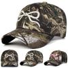Unisex Bow Embroidery Camouflage Baseball Caps Spring Autumn Outdoor Adjustable Casual Hats Sunscreen Hat Sports Cap