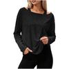 Women's Casual Long Sleeve Pullover Top Lightweight Breathable Soft Fabric Loose Fit Crew Neck Sweatshirt for Everyday Wear