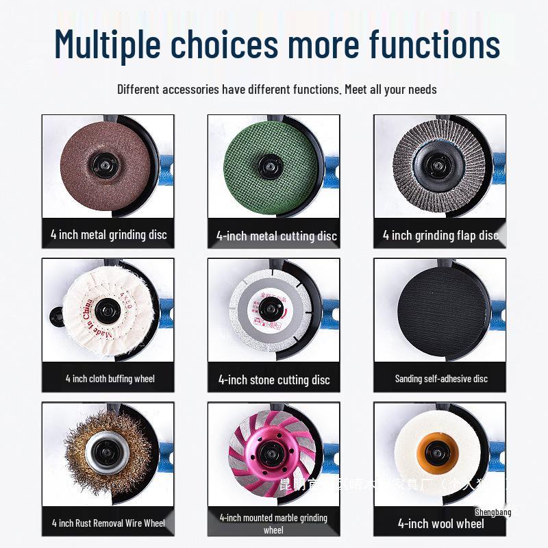 4-Inch Industrial Pneumatic Angle Grinder and High-Speed Polisher for Cutting, Grinding, and Polishing
