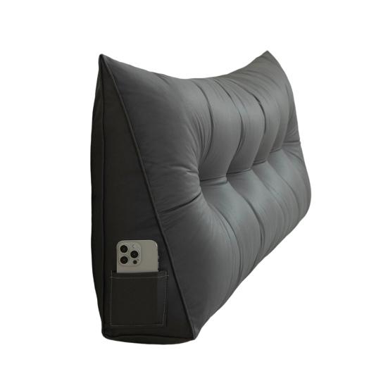 Triangular Headboard Pillow Bed Wedge Pillow With Side Pocket Headboard